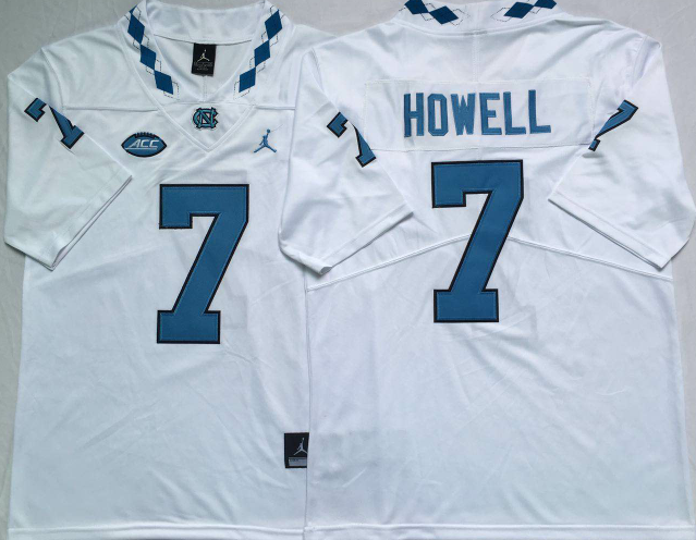 NCAA North Carolina Tar Heels #7 Howell white jerseys->ncaa teams->NCAA Jersey